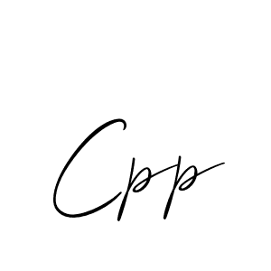 Use a signature maker to create a handwritten signature online. With this signature software, you can design (Allison_Script) your own signature for name Cpp. Cpp signature style 2 images and pictures png