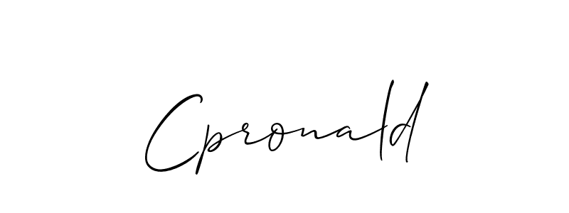 Design your own signature with our free online signature maker. With this signature software, you can create a handwritten (Allison_Script) signature for name Cpronald. Cpronald signature style 2 images and pictures png