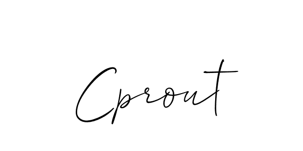 if you are searching for the best signature style for your name Cprout. so please give up your signature search. here we have designed multiple signature styles  using Allison_Script. Cprout signature style 2 images and pictures png