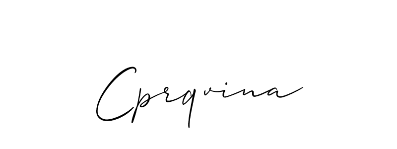 Allison_Script is a professional signature style that is perfect for those who want to add a touch of class to their signature. It is also a great choice for those who want to make their signature more unique. Get Cprqvina name to fancy signature for free. Cprqvina signature style 2 images and pictures png