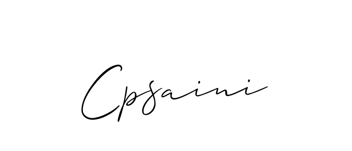 Similarly Allison_Script is the best handwritten signature design. Signature creator online .You can use it as an online autograph creator for name Cpsaini. Cpsaini signature style 2 images and pictures png