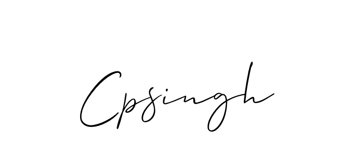 Make a beautiful signature design for name Cpsingh. With this signature (Allison_Script) style, you can create a handwritten signature for free. Cpsingh signature style 2 images and pictures png