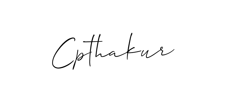 Make a beautiful signature design for name Cpthakur. With this signature (Allison_Script) style, you can create a handwritten signature for free. Cpthakur signature style 2 images and pictures png