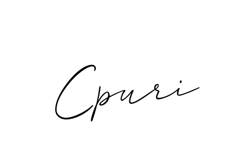 Also we have Cpuri name is the best signature style. Create professional handwritten signature collection using Allison_Script autograph style. Cpuri signature style 2 images and pictures png