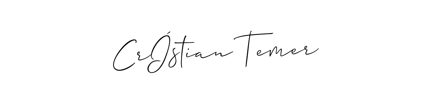 It looks lik you need a new signature style for name CrÍstian Temer. Design unique handwritten (Allison_Script) signature with our free signature maker in just a few clicks. CrÍstian Temer signature style 2 images and pictures png