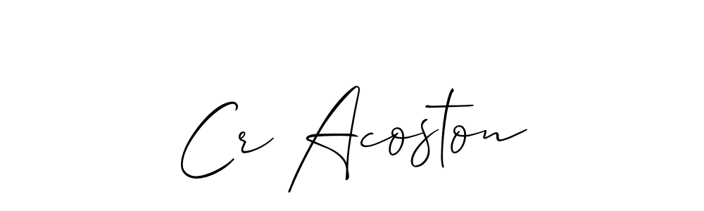 Once you've used our free online signature maker to create your best signature Allison_Script style, it's time to enjoy all of the benefits that Cr Acoston name signing documents. Cr Acoston signature style 2 images and pictures png