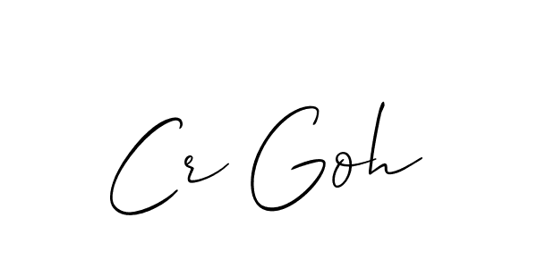 Make a beautiful signature design for name Cr Goh. With this signature (Allison_Script) style, you can create a handwritten signature for free. Cr Goh signature style 2 images and pictures png