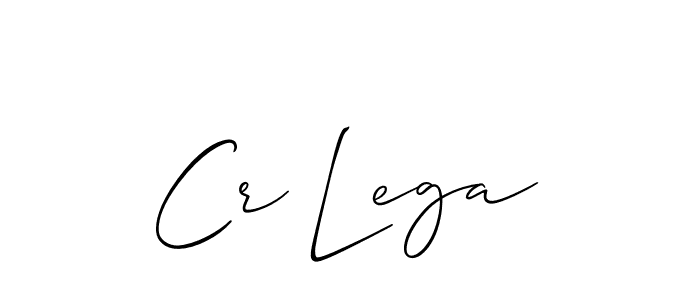 Make a beautiful signature design for name Cr Lega. With this signature (Allison_Script) style, you can create a handwritten signature for free. Cr Lega signature style 2 images and pictures png