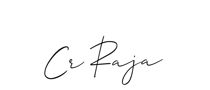 Make a beautiful signature design for name Cr Raja. With this signature (Allison_Script) style, you can create a handwritten signature for free. Cr Raja signature style 2 images and pictures png