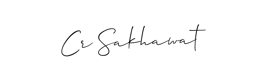 Also we have Cr Sakhawat name is the best signature style. Create professional handwritten signature collection using Allison_Script autograph style. Cr Sakhawat signature style 2 images and pictures png