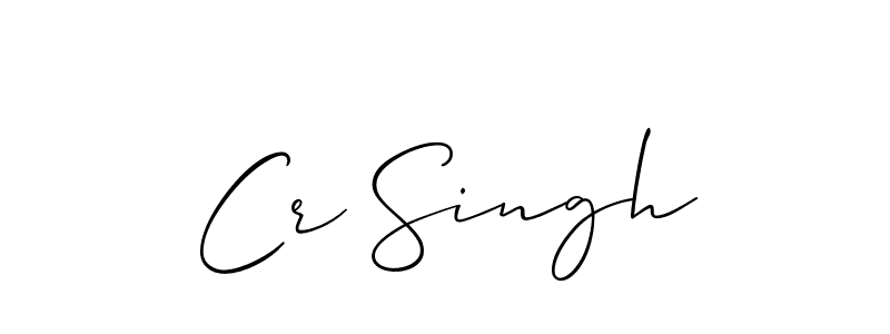 Design your own signature with our free online signature maker. With this signature software, you can create a handwritten (Allison_Script) signature for name Cr Singh. Cr Singh signature style 2 images and pictures png