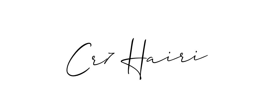 Design your own signature with our free online signature maker. With this signature software, you can create a handwritten (Allison_Script) signature for name Cr7 Hairi. Cr7 Hairi signature style 2 images and pictures png