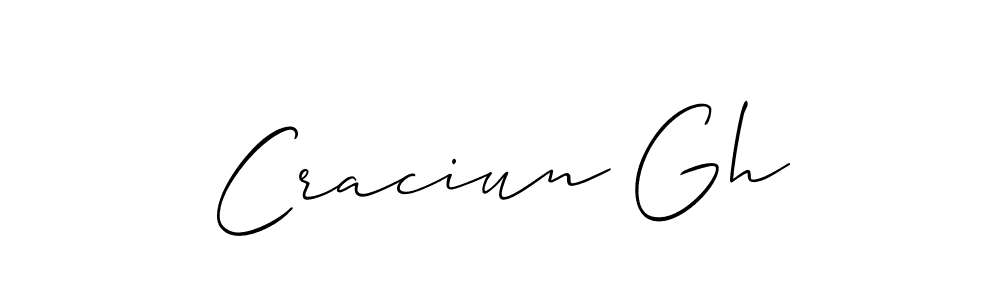 Design your own signature with our free online signature maker. With this signature software, you can create a handwritten (Allison_Script) signature for name Craciun Gh. Craciun Gh signature style 2 images and pictures png