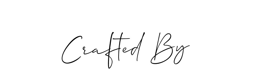 Use a signature maker to create a handwritten signature online. With this signature software, you can design (Allison_Script) your own signature for name Crafted By. Crafted By signature style 2 images and pictures png