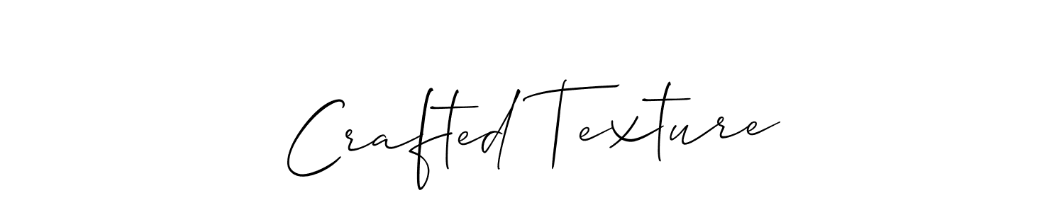 How to make Crafted Texture signature? Allison_Script is a professional autograph style. Create handwritten signature for Crafted Texture name. Crafted Texture signature style 2 images and pictures png