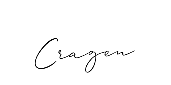 Design your own signature with our free online signature maker. With this signature software, you can create a handwritten (Allison_Script) signature for name Cragen. Cragen signature style 2 images and pictures png