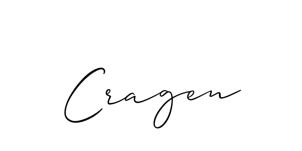 Design your own signature with our free online signature maker. With this signature software, you can create a handwritten (Allison_Script) signature for name Cragen. Cragen signature style 2 images and pictures png