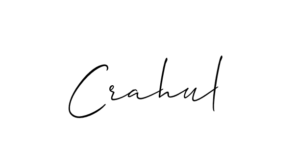 Make a beautiful signature design for name Crahul. With this signature (Allison_Script) style, you can create a handwritten signature for free. Crahul signature style 2 images and pictures png