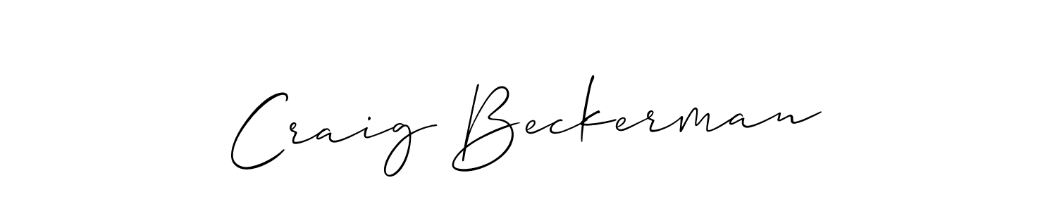 The best way (Allison_Script) to make a short signature is to pick only two or three words in your name. The name Craig Beckerman include a total of six letters. For converting this name. Craig Beckerman signature style 2 images and pictures png