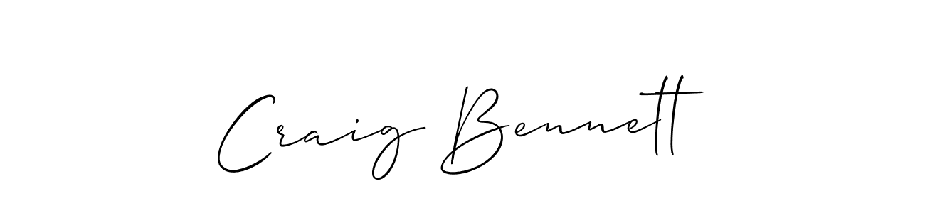 Design your own signature with our free online signature maker. With this signature software, you can create a handwritten (Allison_Script) signature for name Craig Bennett. Craig Bennett signature style 2 images and pictures png