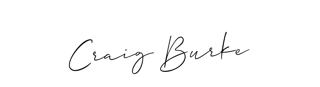 Create a beautiful signature design for name Craig Burke. With this signature (Allison_Script) fonts, you can make a handwritten signature for free. Craig Burke signature style 2 images and pictures png
