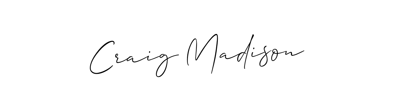 How to Draw Craig Madison signature style? Allison_Script is a latest design signature styles for name Craig Madison. Craig Madison signature style 2 images and pictures png