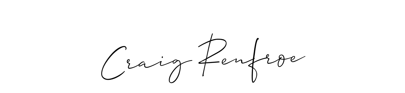 Design your own signature with our free online signature maker. With this signature software, you can create a handwritten (Allison_Script) signature for name Craig Renfroe. Craig Renfroe signature style 2 images and pictures png