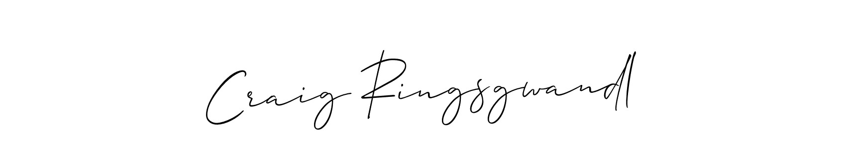 How to make Craig Ringsgwandl name signature. Use Allison_Script style for creating short signs online. This is the latest handwritten sign. Craig Ringsgwandl signature style 2 images and pictures png