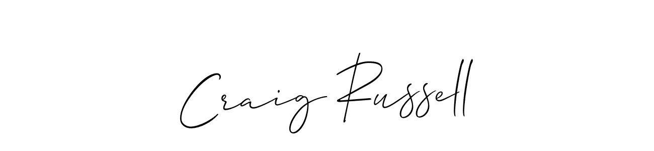 Use a signature maker to create a handwritten signature online. With this signature software, you can design (Allison_Script) your own signature for name Craig Russell. Craig Russell signature style 2 images and pictures png