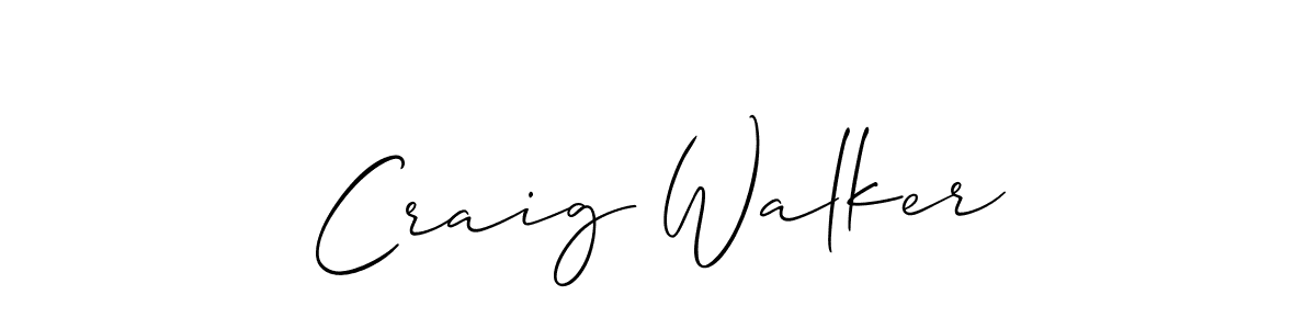Craig Walker stylish signature style. Best Handwritten Sign (Allison_Script) for my name. Handwritten Signature Collection Ideas for my name Craig Walker. Craig Walker signature style 2 images and pictures png