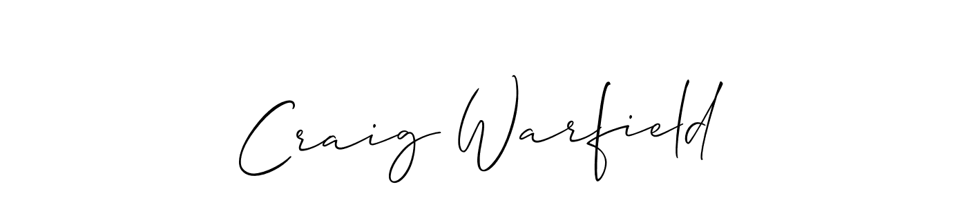 Make a beautiful signature design for name Craig Warfield. With this signature (Allison_Script) style, you can create a handwritten signature for free. Craig Warfield signature style 2 images and pictures png