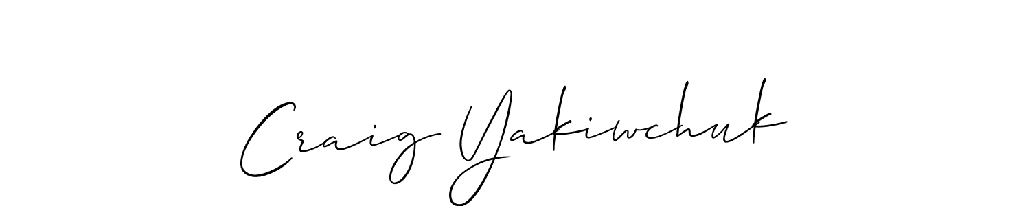 Design your own signature with our free online signature maker. With this signature software, you can create a handwritten (Allison_Script) signature for name Craig Yakiwchuk. Craig Yakiwchuk signature style 2 images and pictures png