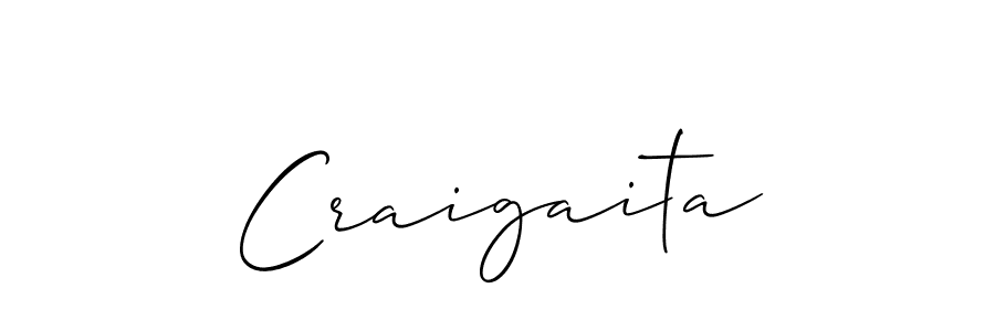 Use a signature maker to create a handwritten signature online. With this signature software, you can design (Allison_Script) your own signature for name Craigaita. Craigaita signature style 2 images and pictures png