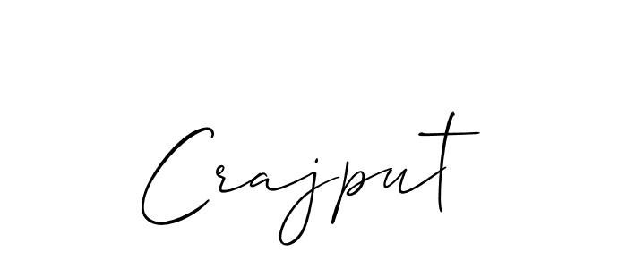 Design your own signature with our free online signature maker. With this signature software, you can create a handwritten (Allison_Script) signature for name Crajput. Crajput signature style 2 images and pictures png