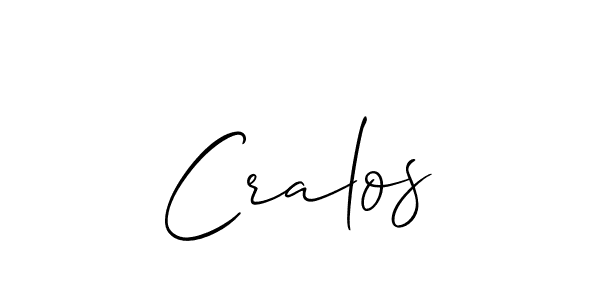 Allison_Script is a professional signature style that is perfect for those who want to add a touch of class to their signature. It is also a great choice for those who want to make their signature more unique. Get Cralos name to fancy signature for free. Cralos signature style 2 images and pictures png