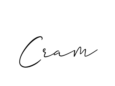 It looks lik you need a new signature style for name Cram. Design unique handwritten (Allison_Script) signature with our free signature maker in just a few clicks. Cram signature style 2 images and pictures png