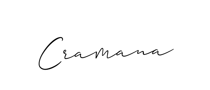 You should practise on your own different ways (Allison_Script) to write your name (Cramana) in signature. don't let someone else do it for you. Cramana signature style 2 images and pictures png