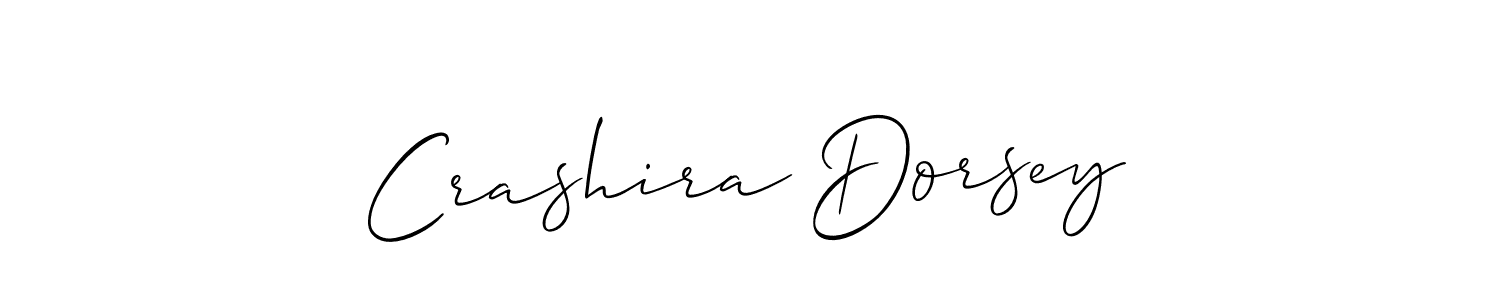 Design your own signature with our free online signature maker. With this signature software, you can create a handwritten (Allison_Script) signature for name Crashira Dorsey. Crashira Dorsey signature style 2 images and pictures png