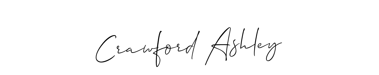 Crawford Ashley stylish signature style. Best Handwritten Sign (Allison_Script) for my name. Handwritten Signature Collection Ideas for my name Crawford Ashley. Crawford Ashley signature style 2 images and pictures png