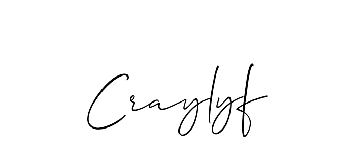 How to make Craylyf name signature. Use Allison_Script style for creating short signs online. This is the latest handwritten sign. Craylyf signature style 2 images and pictures png