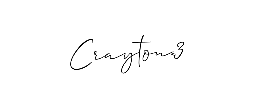 Also You can easily find your signature by using the search form. We will create Crayton<3 name handwritten signature images for you free of cost using Allison_Script sign style. Crayton<3 signature style 2 images and pictures png