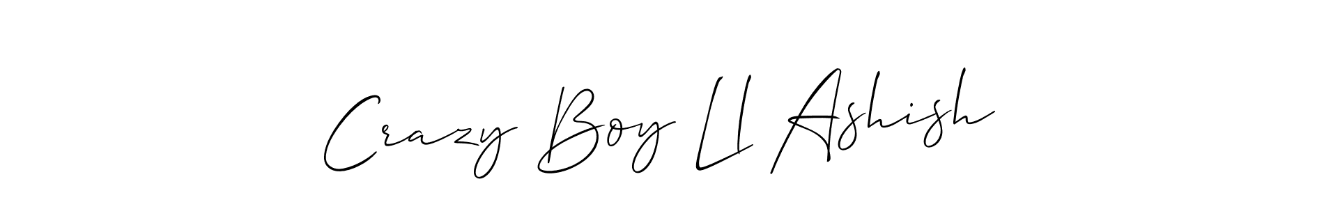 Use a signature maker to create a handwritten signature online. With this signature software, you can design (Allison_Script) your own signature for name Crazy Boy Ll Ashish. Crazy Boy Ll Ashish signature style 2 images and pictures png