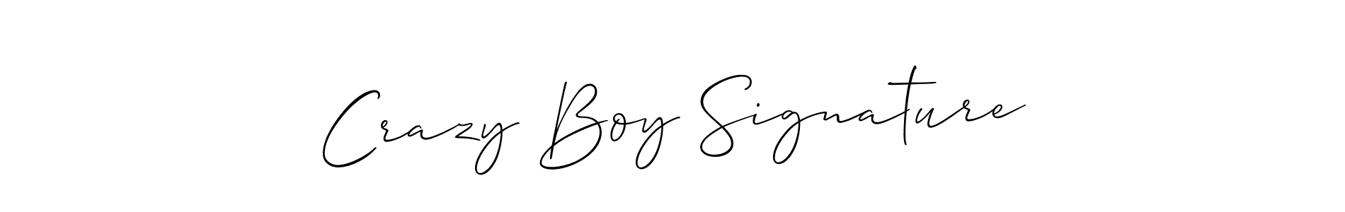 Use a signature maker to create a handwritten signature online. With this signature software, you can design (Allison_Script) your own signature for name Crazy Boy Signature. Crazy Boy Signature signature style 2 images and pictures png