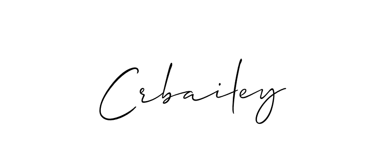 It looks lik you need a new signature style for name Crbailey. Design unique handwritten (Allison_Script) signature with our free signature maker in just a few clicks. Crbailey signature style 2 images and pictures png