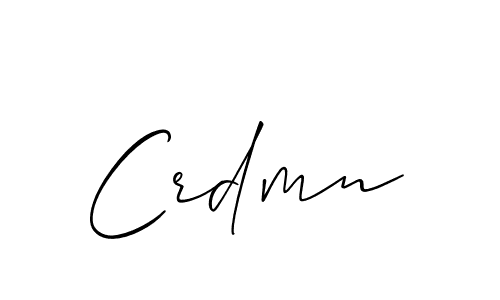 Design your own signature with our free online signature maker. With this signature software, you can create a handwritten (Allison_Script) signature for name Crdmn. Crdmn signature style 2 images and pictures png