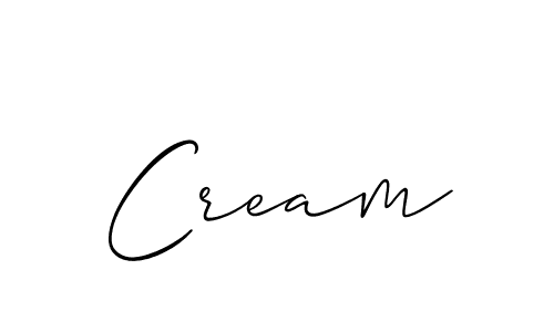 Make a beautiful signature design for name Cream. With this signature (Allison_Script) style, you can create a handwritten signature for free. Cream signature style 2 images and pictures png