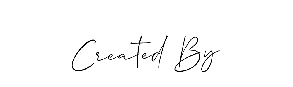 Also You can easily find your signature by using the search form. We will create Created By name handwritten signature images for you free of cost using Allison_Script sign style. Created By signature style 2 images and pictures png