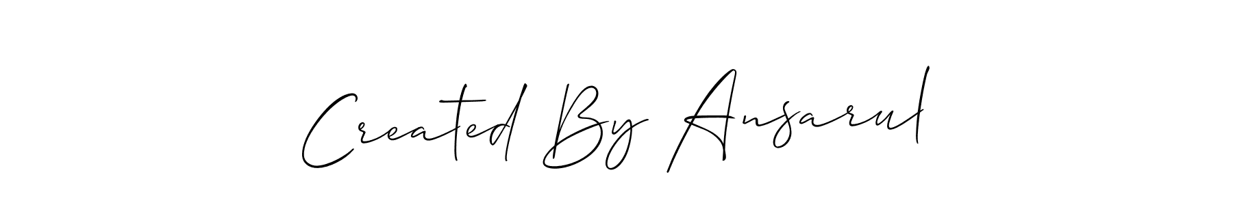 Best and Professional Signature Style for Created By Ansarul. Allison_Script Best Signature Style Collection. Created By Ansarul signature style 2 images and pictures png