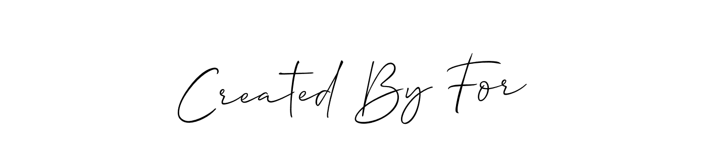 Allison_Script is a professional signature style that is perfect for those who want to add a touch of class to their signature. It is also a great choice for those who want to make their signature more unique. Get Created By For name to fancy signature for free. Created By For signature style 2 images and pictures png
