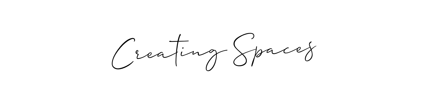 How to Draw Creating Spaces signature style? Allison_Script is a latest design signature styles for name Creating Spaces. Creating Spaces signature style 2 images and pictures png